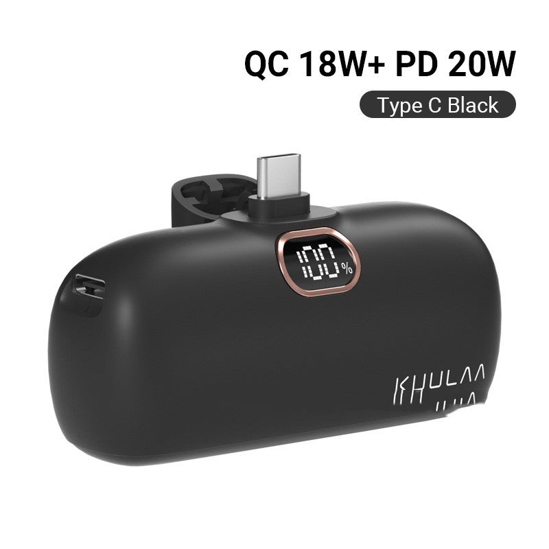 Pocket Portable Capsule Power Bank avec Interface