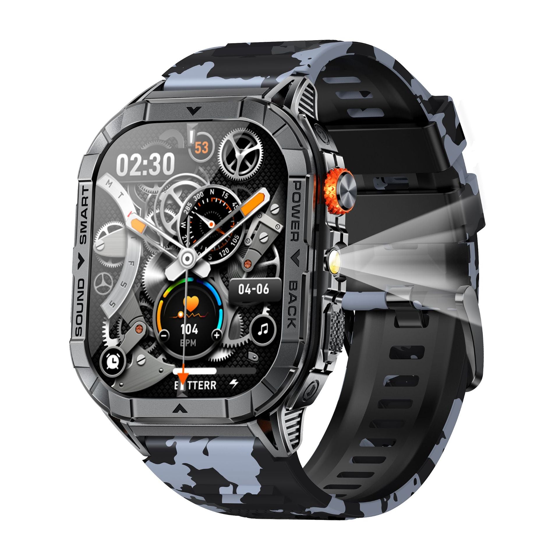 K70A Smartwatch avec surveillance de la fréquence cardiaque et appel Bluetooth