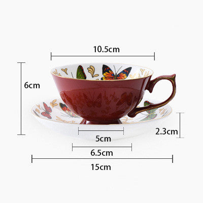 Coupe de café en céramique de luxe et Saucer