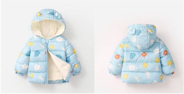 Veste bébé à capuche légère pour enfants hors saison Automne et hiver