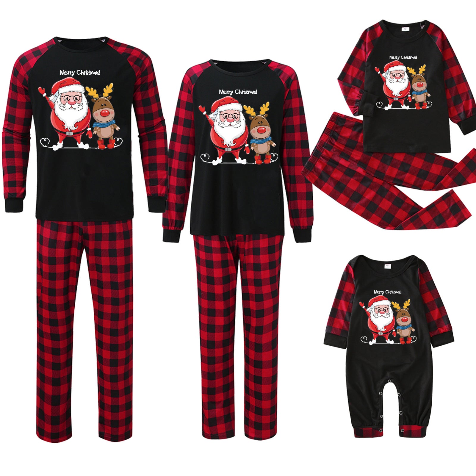 Imprimante de pointage de plaid Vêtements de maison de Noël