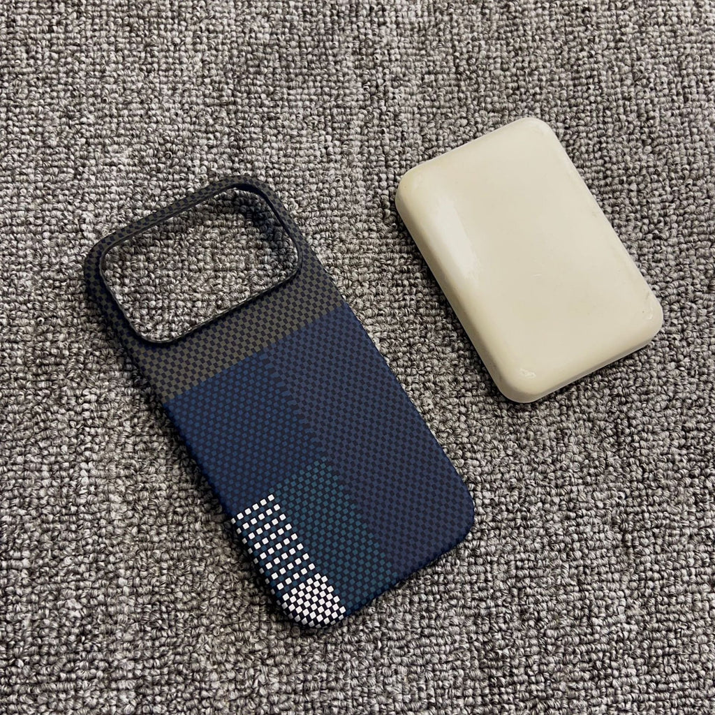 Boîtier de téléphone magnétique en fibre de carbone Kevlar