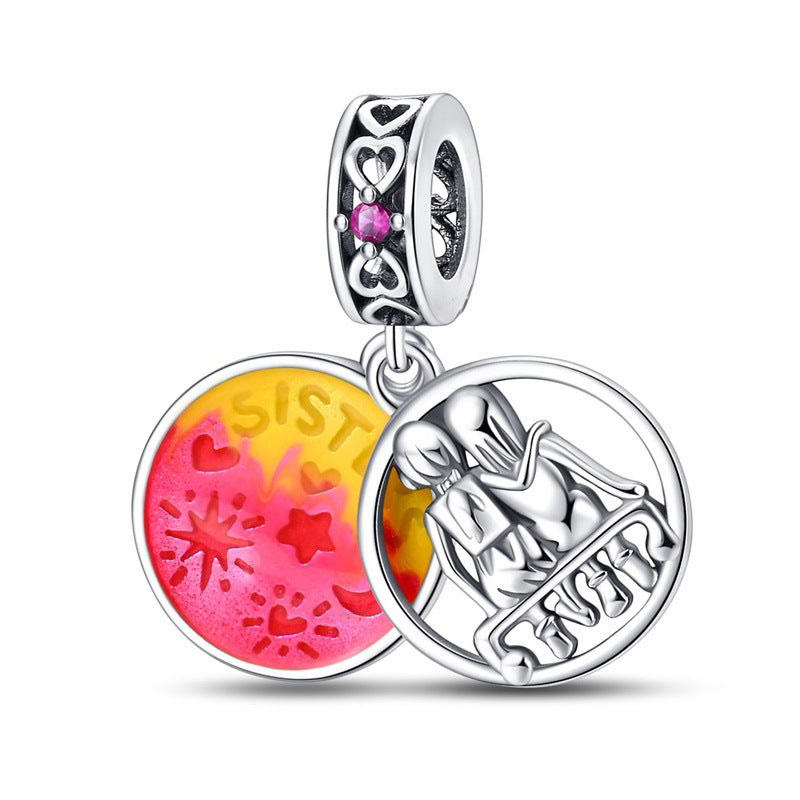 Bricolage Sœur Perle en forme de coeur Pendentif bijoux Accessoire