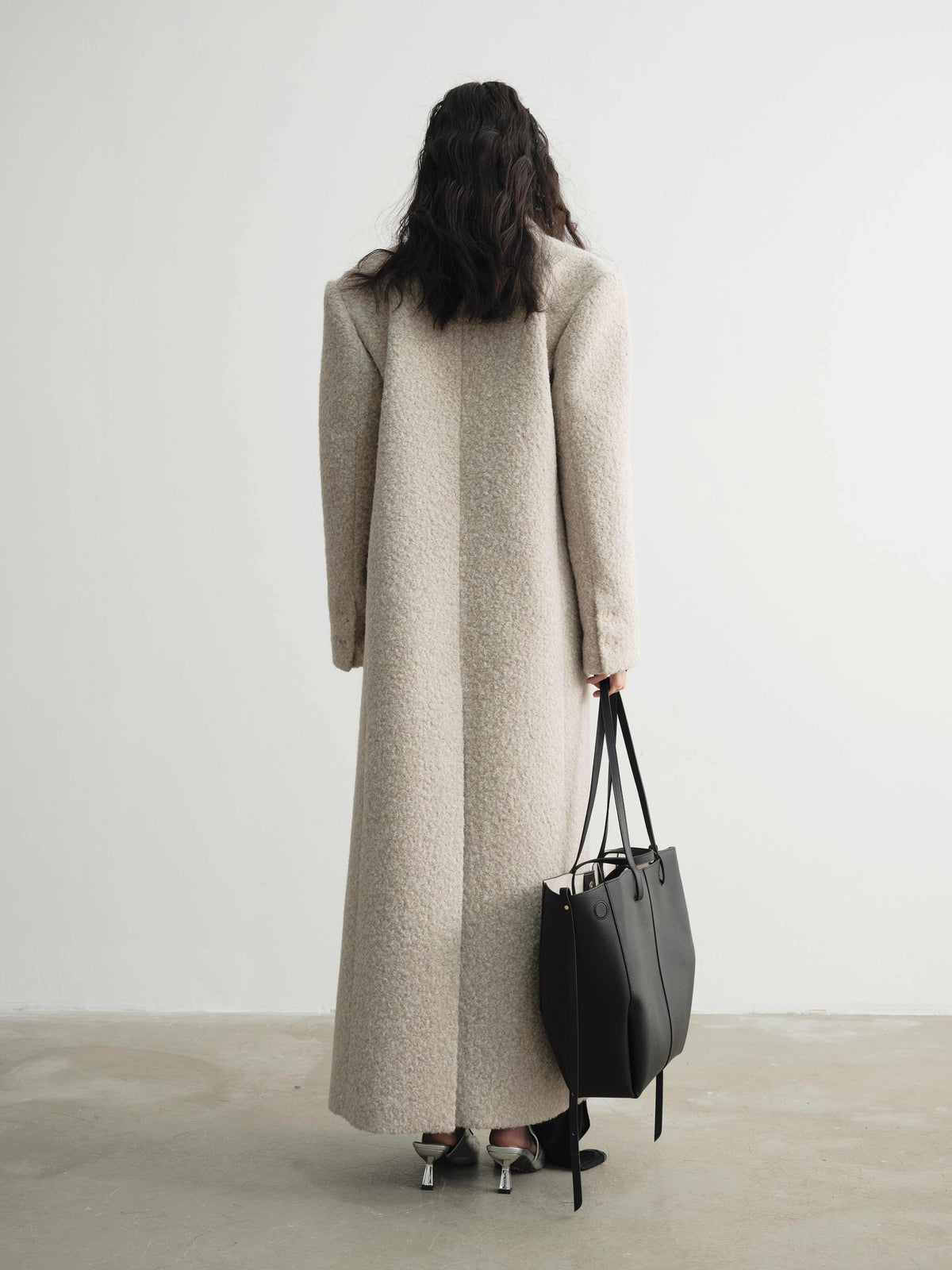 Woolen Super-long Coat Femme