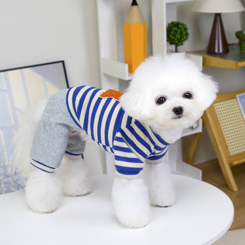 Hoodie chien avec vingt-cinq rayures Casual Style Set