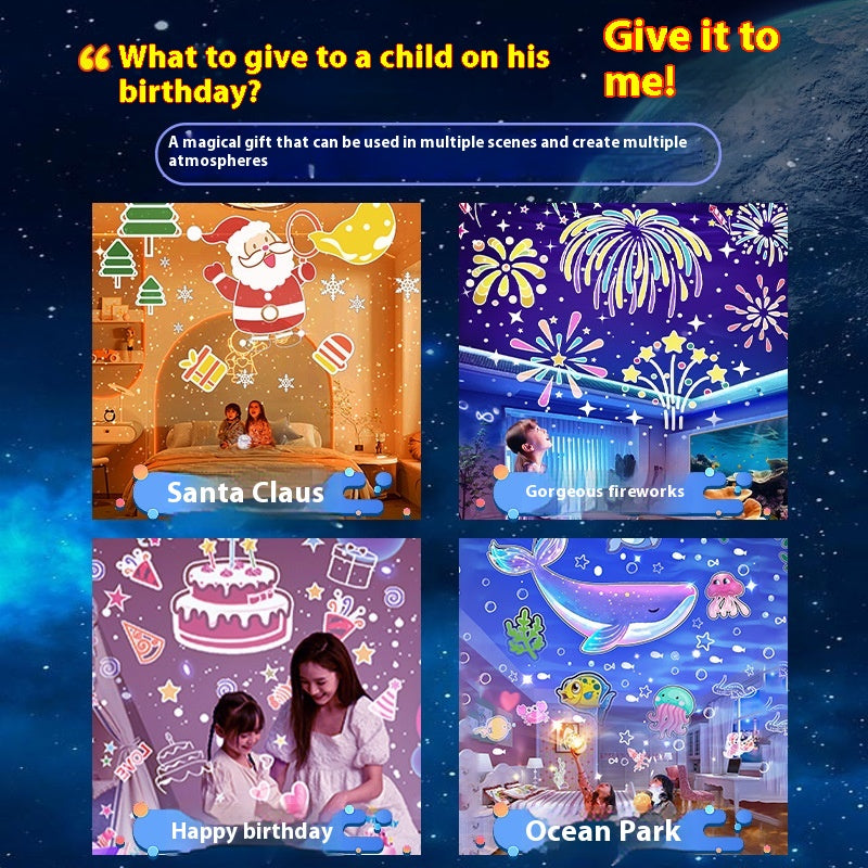 Dream Starry Sky Music Box Cadeau d'anniversaire Couronne Starry Sky Projection Lampe