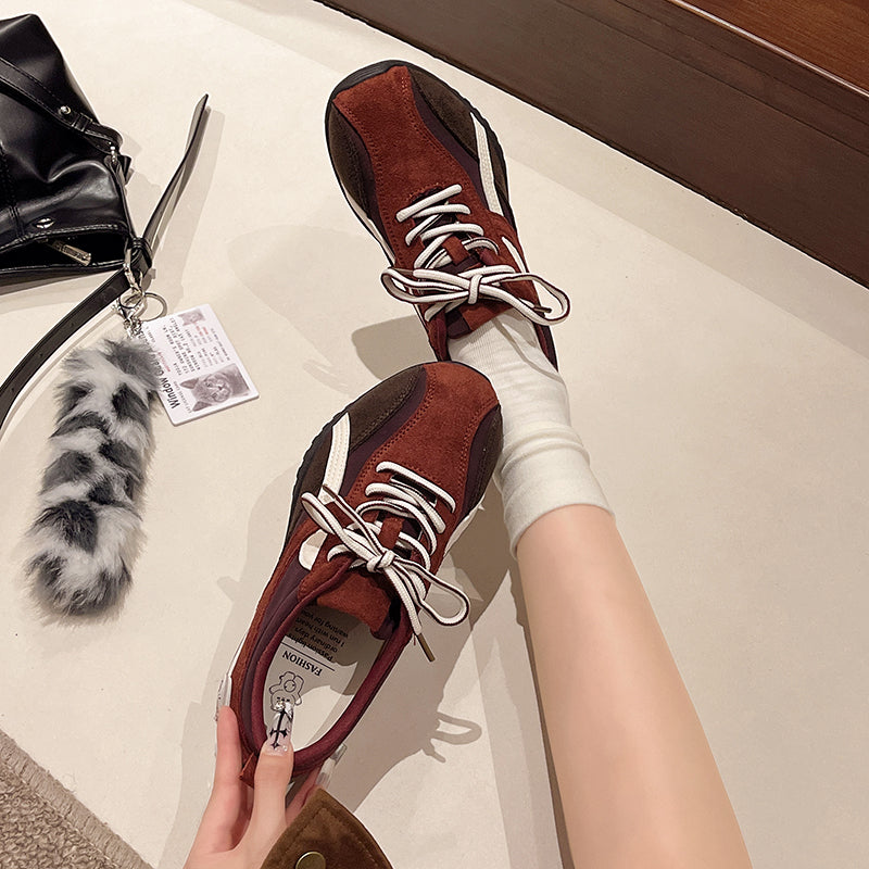 Femmes Classique Élégante Mode ronde orteil bloc bas talon Loafer en cuir Chaussures Élégante Versat