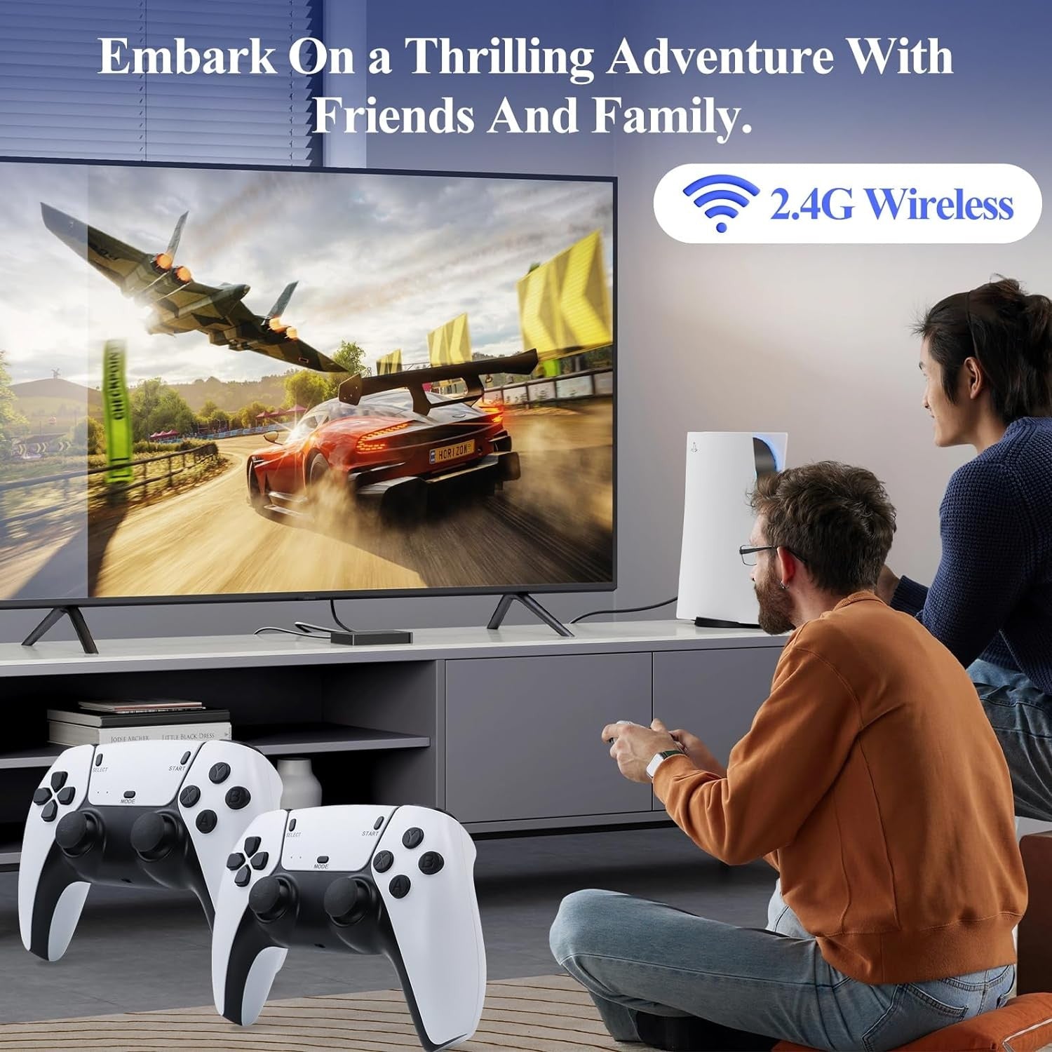 20000 Retro Video Game Console 4K HD TV Game Stick Encre.2 Contrôleur sans fil