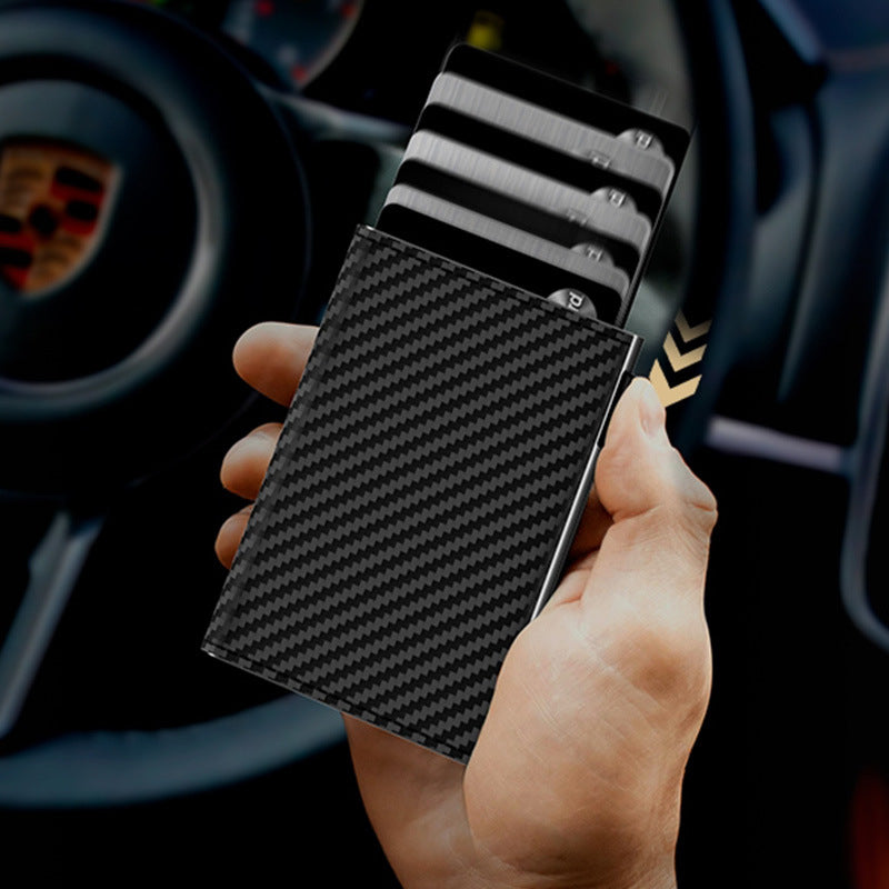 Porte-carte multifonction en fibre de carbone