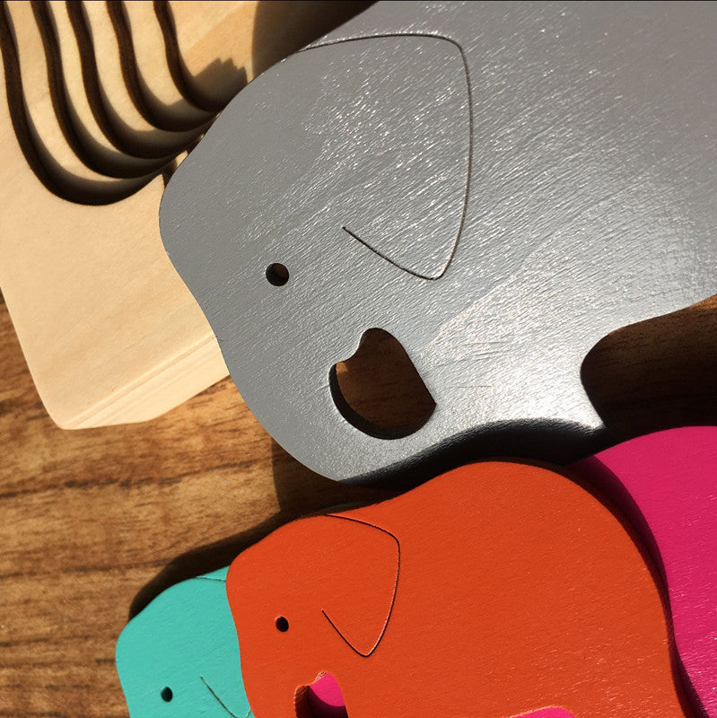 Jouet de puzzle en bois épais et multicouche pour les enfants