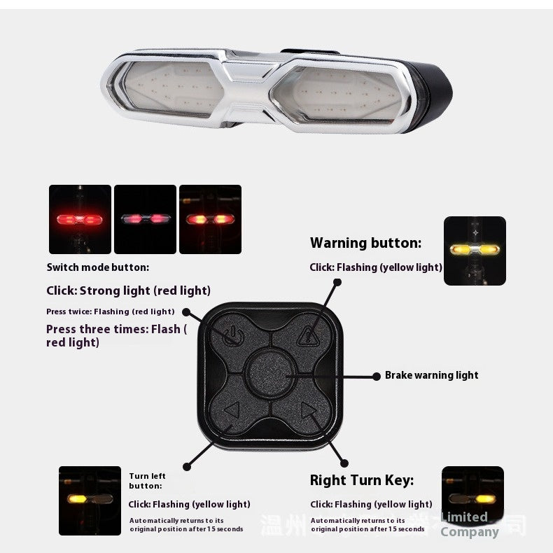 Créatif Intelligent Induction Brake Warning Bicycle Light