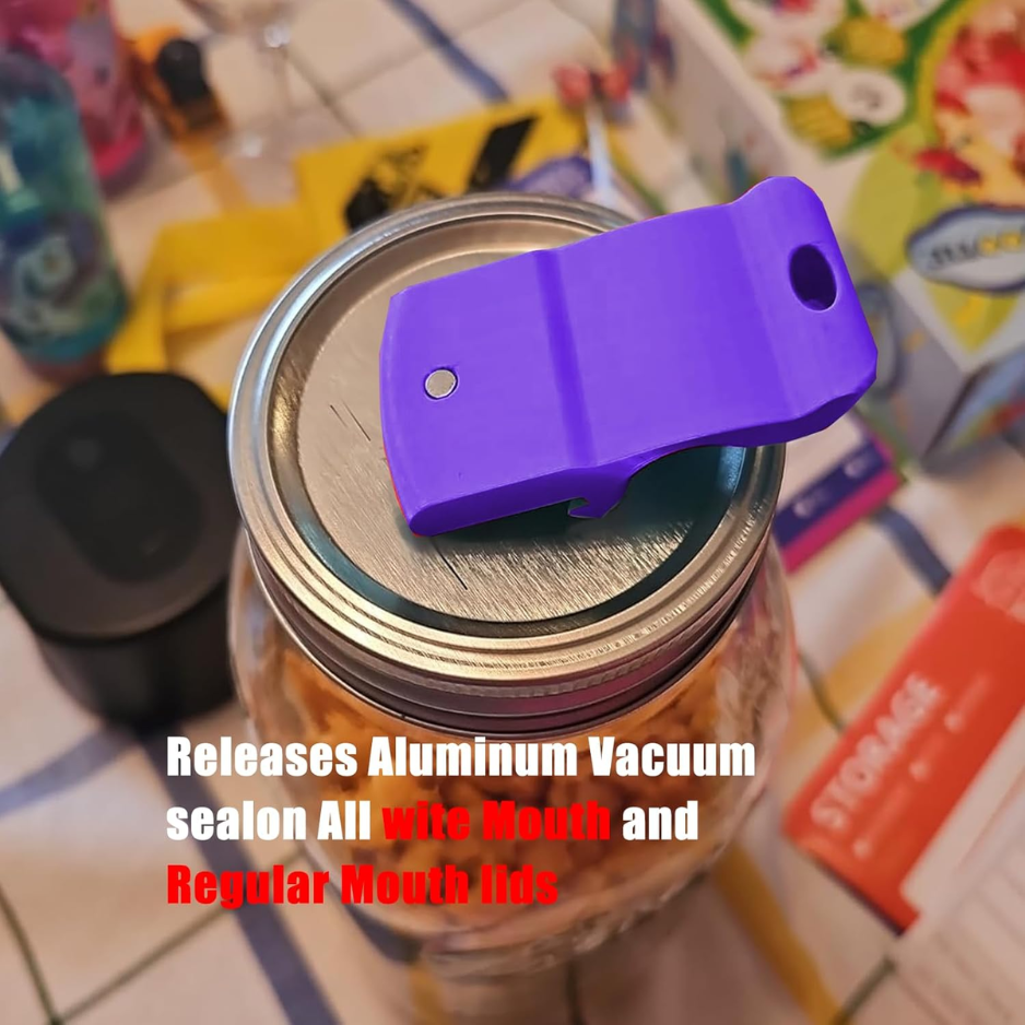 Robinet Mason & Outil d'ouverture de boîte avec lifter magnétique pourpre - Joint à vide pour
