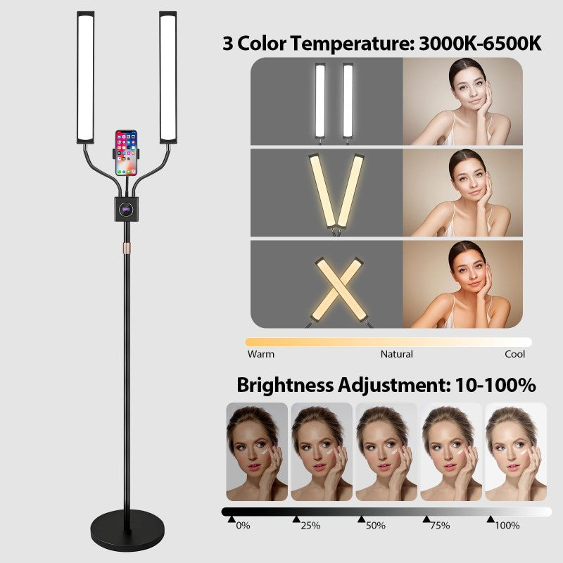 Lampe de lampadaire professionnelle à double bras pour Studio
