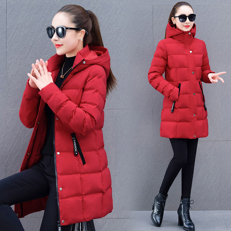 Manteau à capuche mi-longueur pour femmes