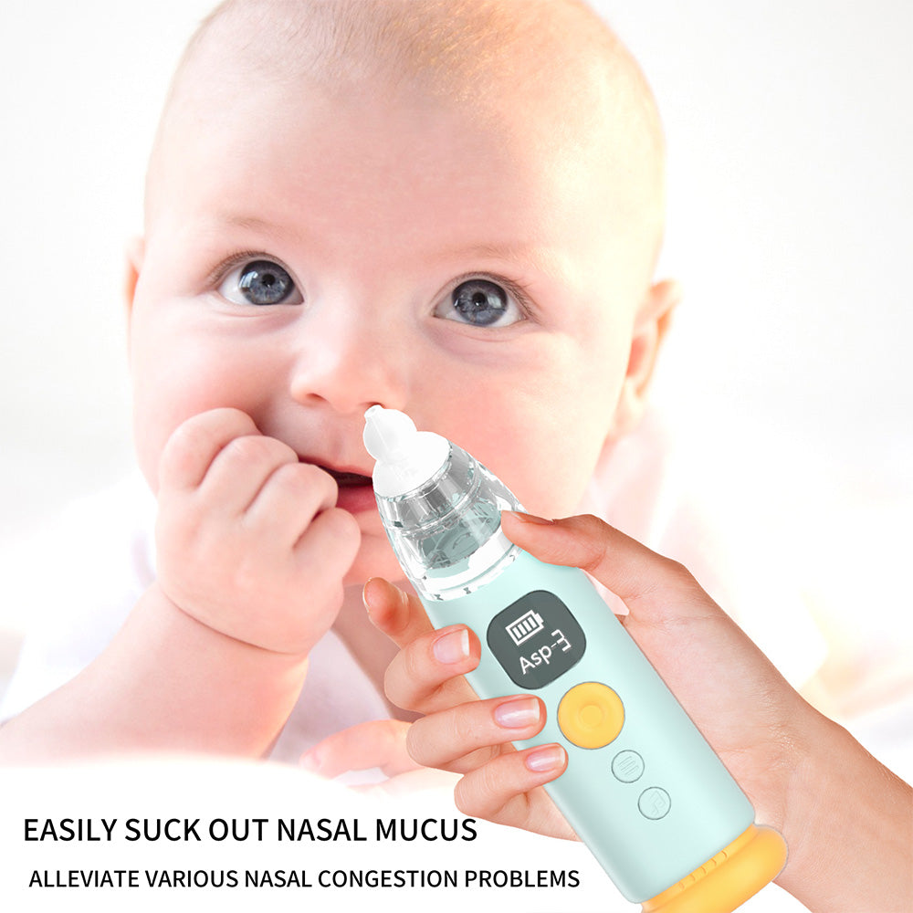 Electric Baby Nasal Aspirator Baby Nose Sucker 3 Suction Levels Low Noise Anti-backflow