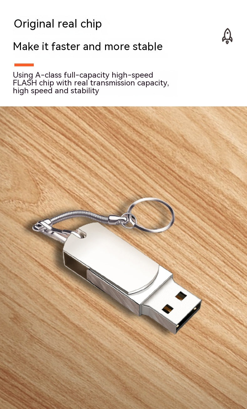 Disque USB 16g Petit gras Rotation métallique haute vitesse