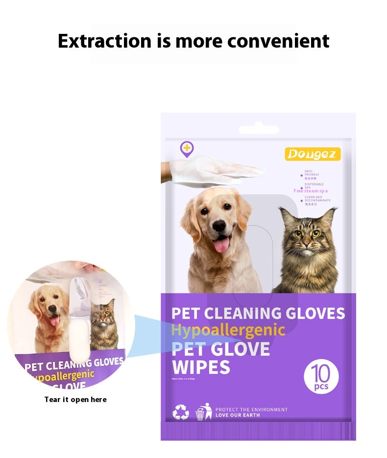 Nettoyage à sec Désinfecter le papier Déodorant Aliments pour animaux Gants jetables pour animaux