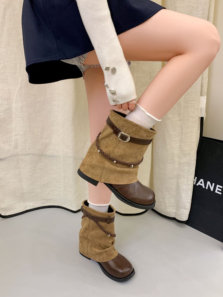 Ceinture de ceinture retro tissée pour femmes Buckle Slouchy Bottes