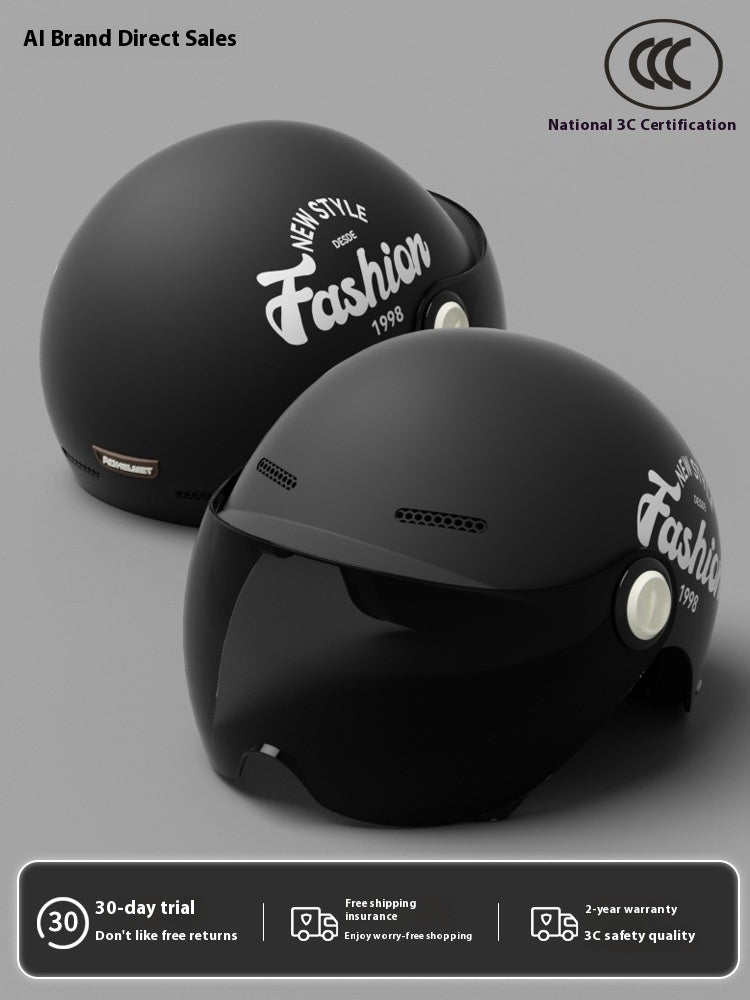 Femmes Quatre Saisons Universal Batterie Voiture Half Casque