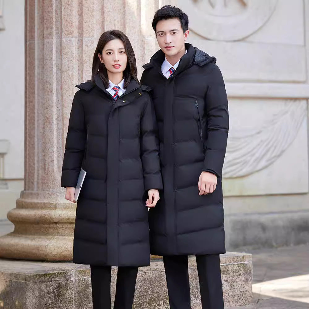 Manteau de coton d'hiver long et épais pour hommes