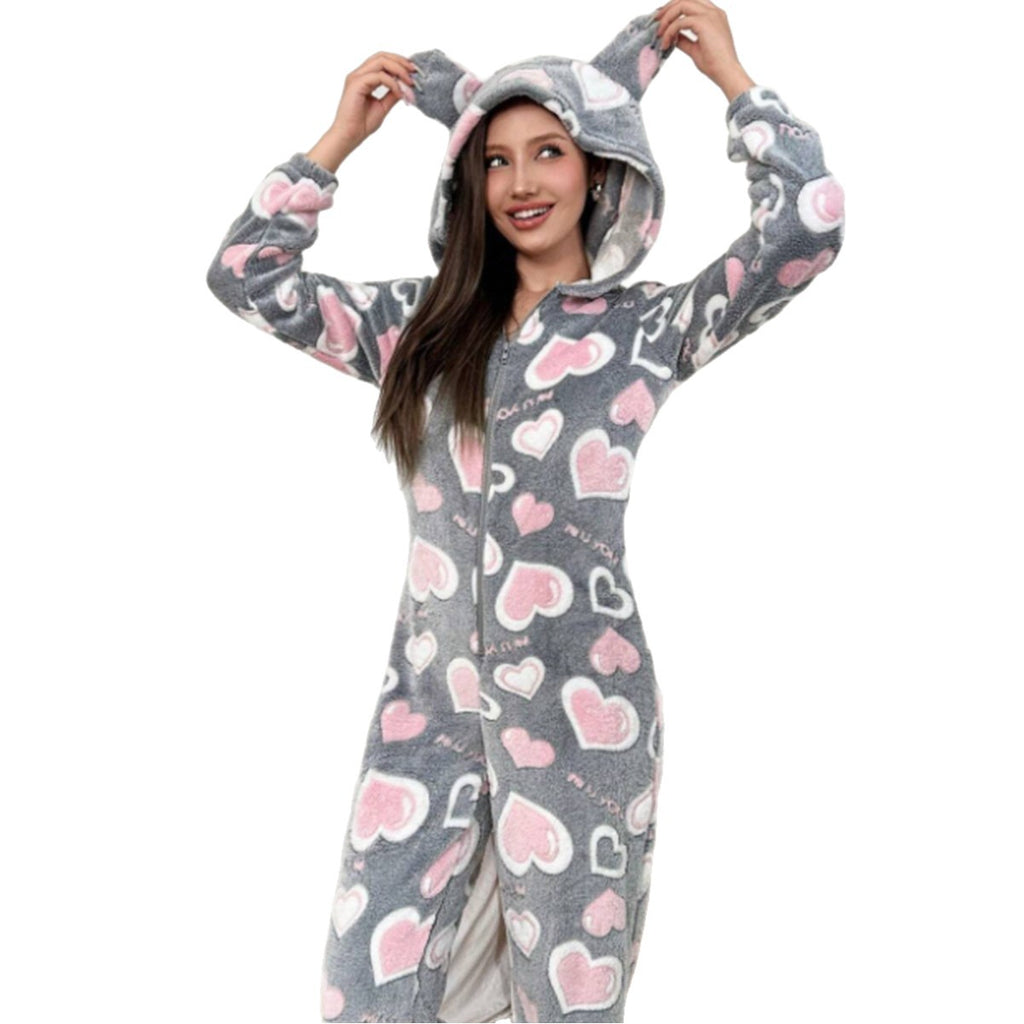 Pyjama en peluche Onesie avec body tendance pour la maison