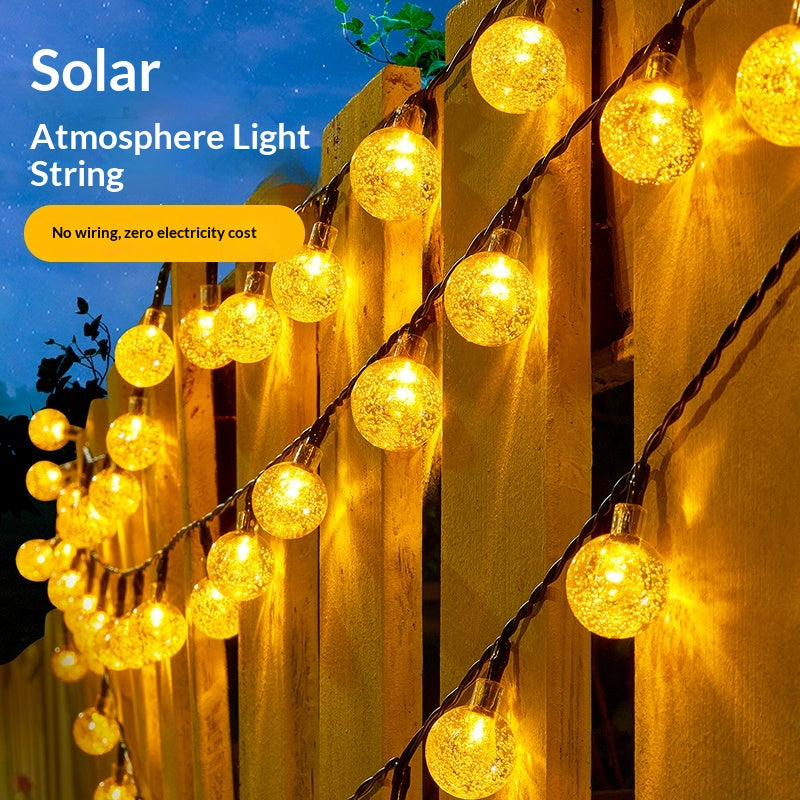 Lampes à cordes à LED alimentées par le solaire - Lampes Bubble Globe imperméables pour décoration extérieure