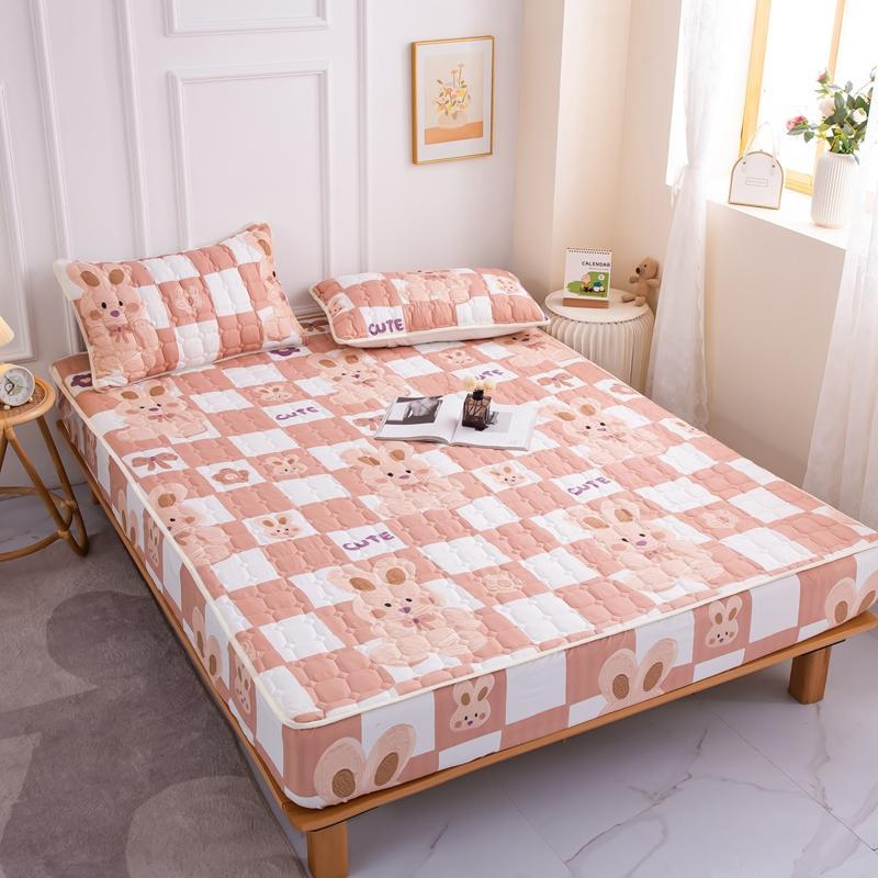 Cotton recouvert anti-dérapant tapis de lit