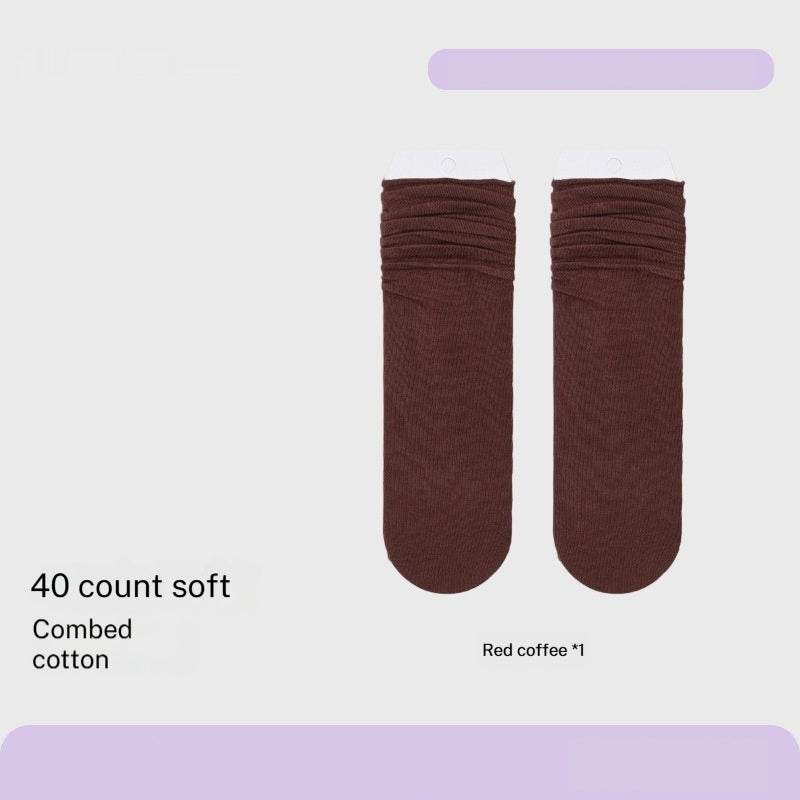 Coton peigné Sweat-absorbant Déodorant Chaussettes haute couleur du genou