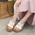 Femmes Criss Cross Strap Platform Sandales de diapositives