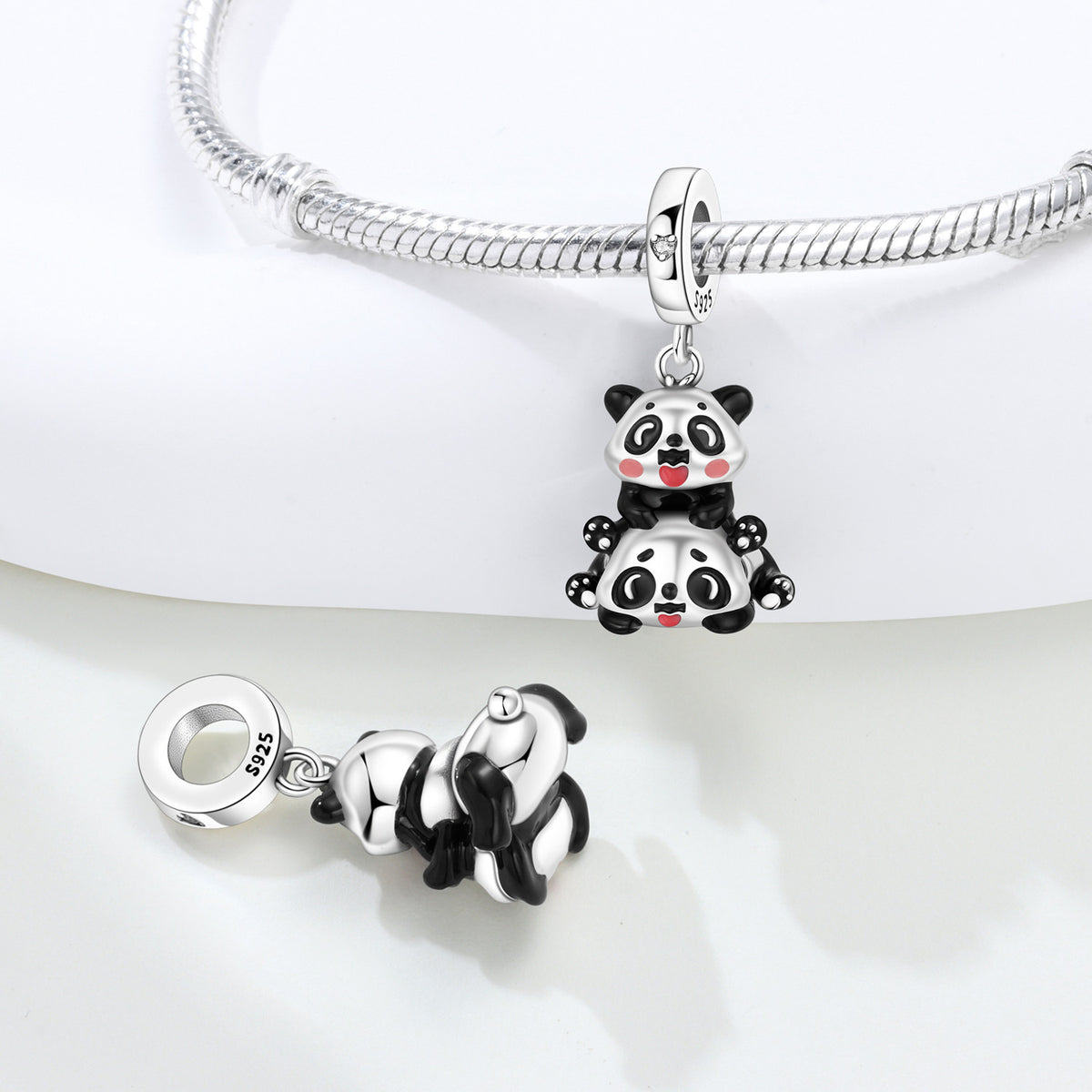 Bamboo mignon Panda bricolage perles de cuivre pendentif accessoires