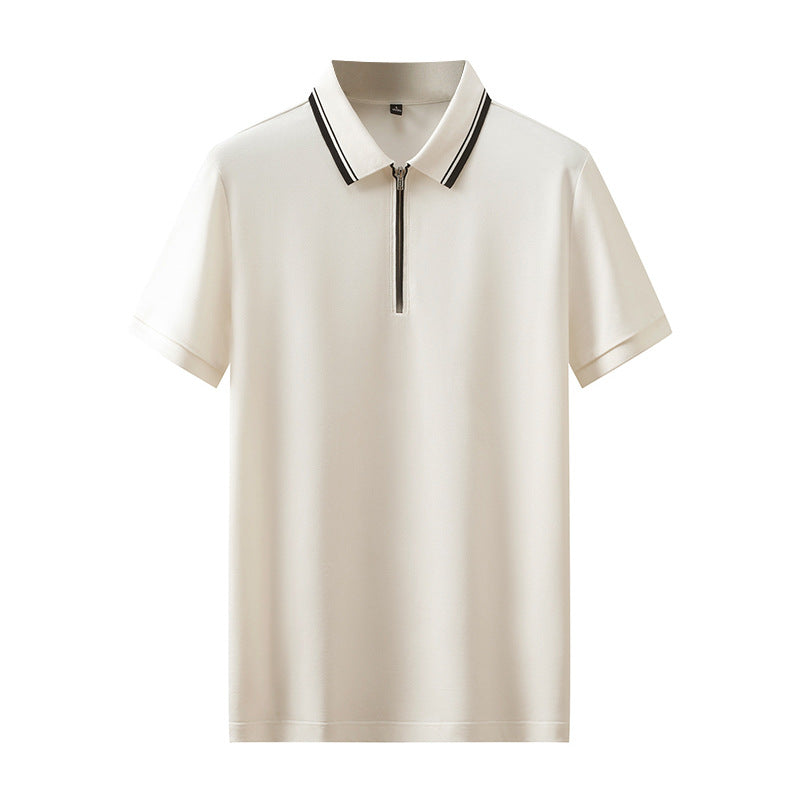 Polo manches courtes homme avec un col tournant