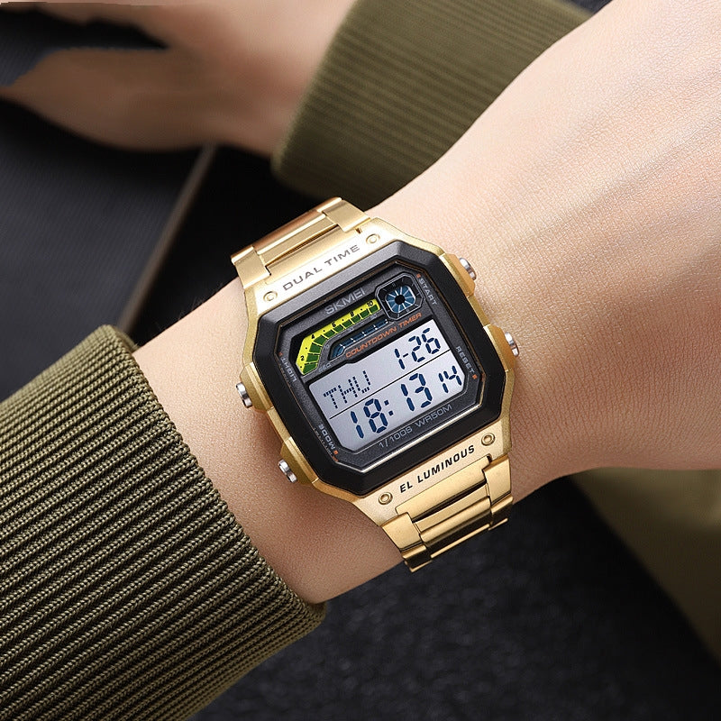 Montre électronique homme Luminous Imperméable Multifonctionnel