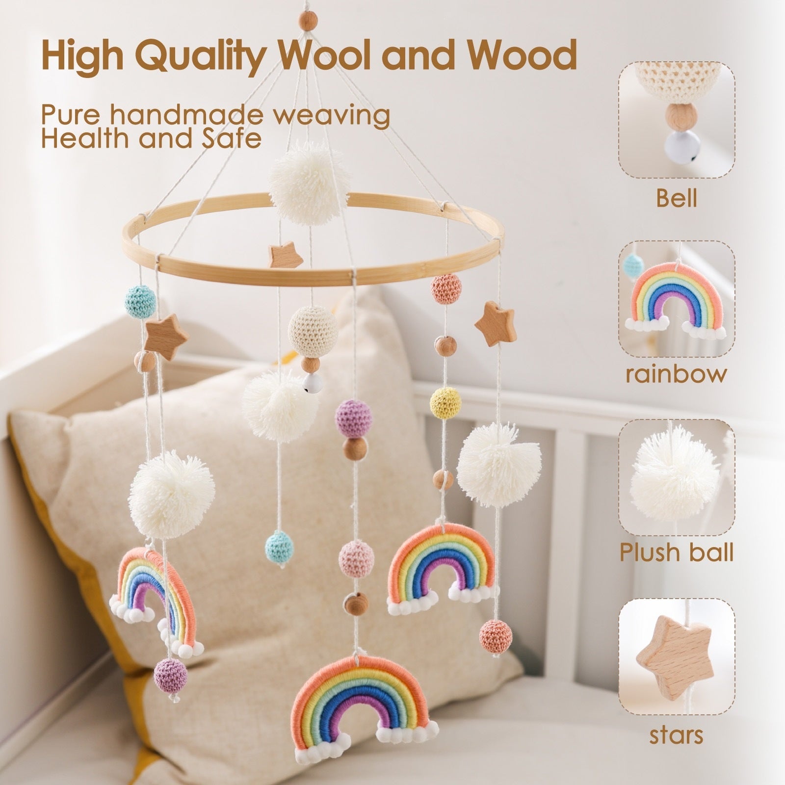 Style nordique Baby Room Decor Crib Mobile