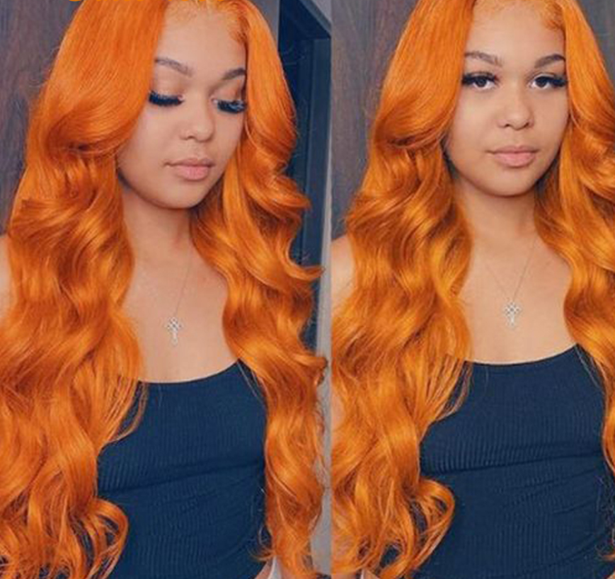 Real Hair Rideau Block Orange Europe and America