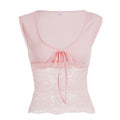 Camisole en dentelle à col V