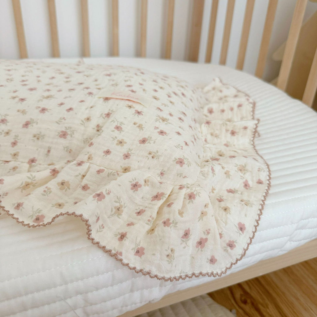 Coussin en coton floral de style coréen Gauze