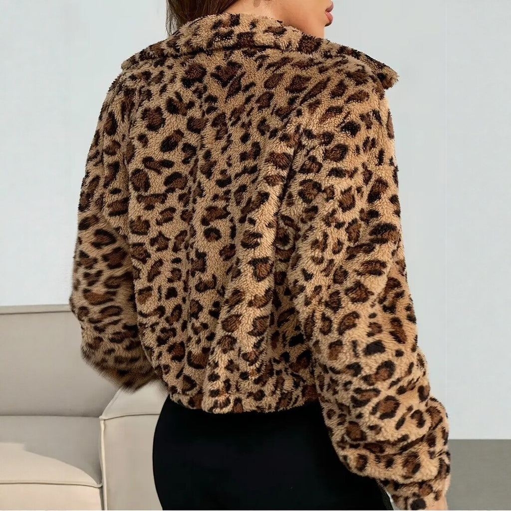 Manteau court en peluche pour femmes FallWinter