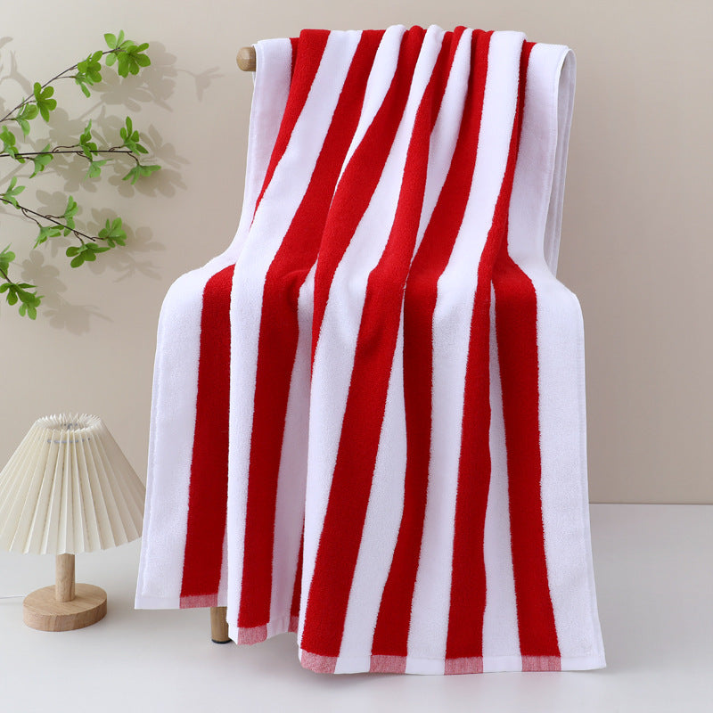 Extra grand teint en fil de coton rayé serviette de plage pour la plage ou la natation