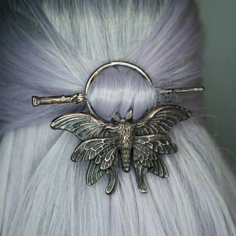 Dames Headdress Gothique Retro Creative Moth Insect Nordic Style Mode Personnalisé Cheveux