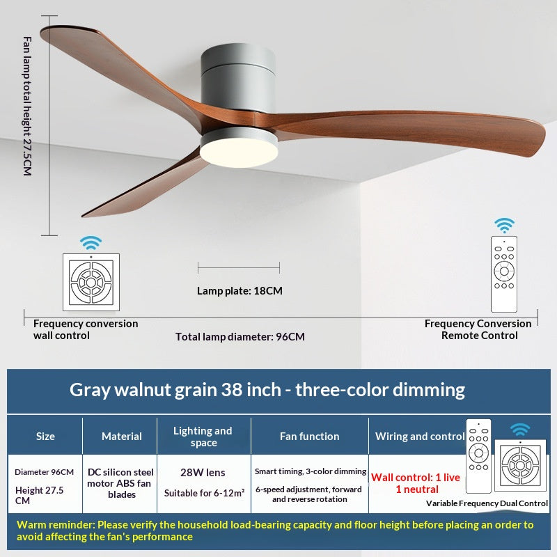 Feux pour ventilateur de plafond intégré simple et moderne à usage domestique