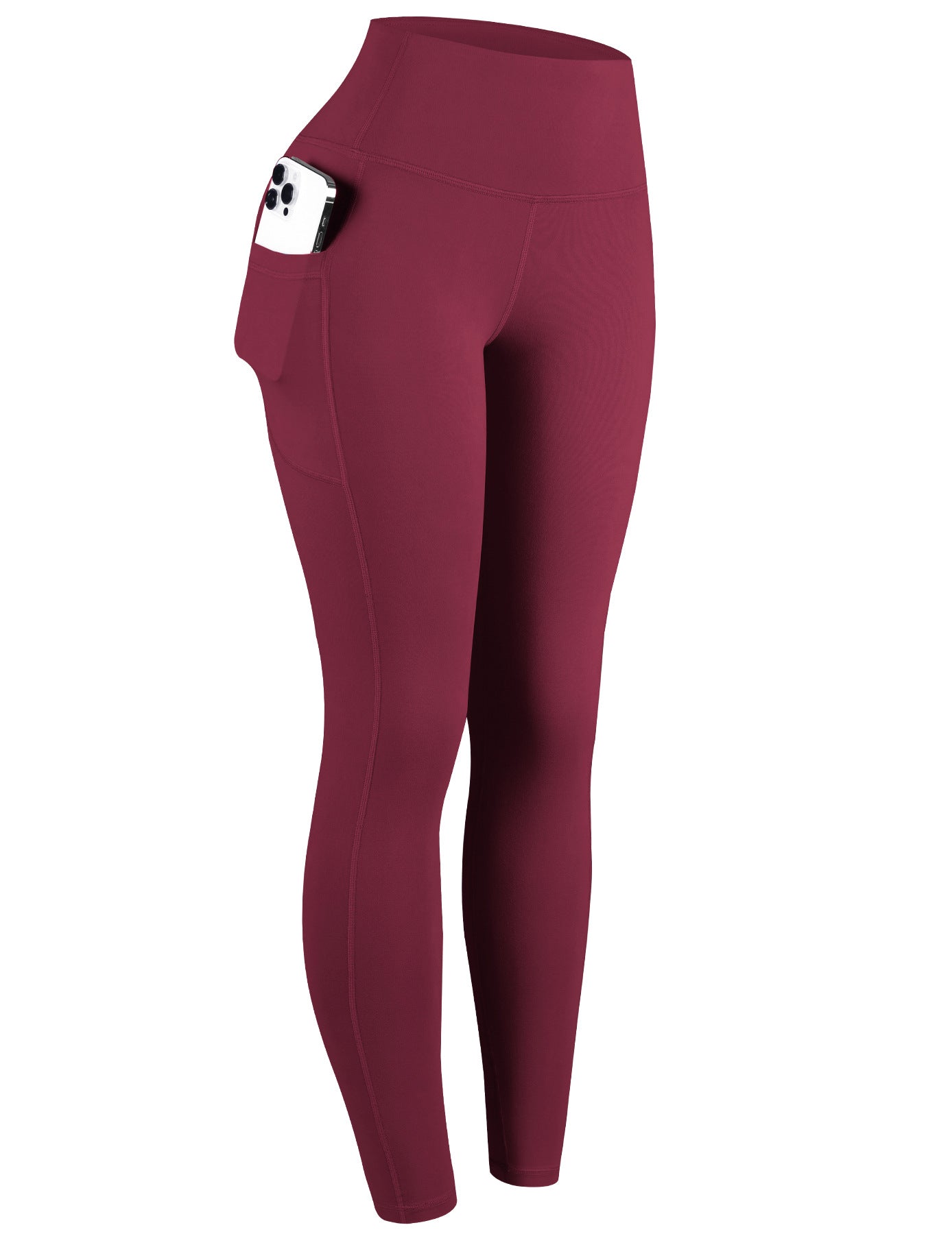 Pantalon de course et pantalons de yoga en side-pocket de couleur solide
