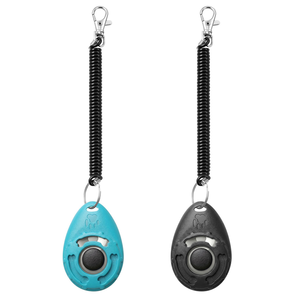 Clicateur d'entraînement pour chien avec boucle de fer et porte-clés - Clicateurs d'entraînement pour chien pour chiot