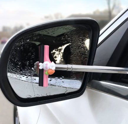 Rétroviseur de voiture Wiper Rétractable fournitures de nettoyage pluvieuse Portable Vue arrière miroir Wat