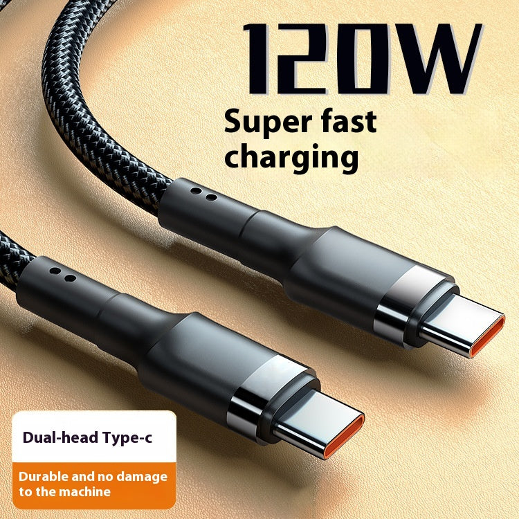 6A Double câble USB de type C 120W charge rapide