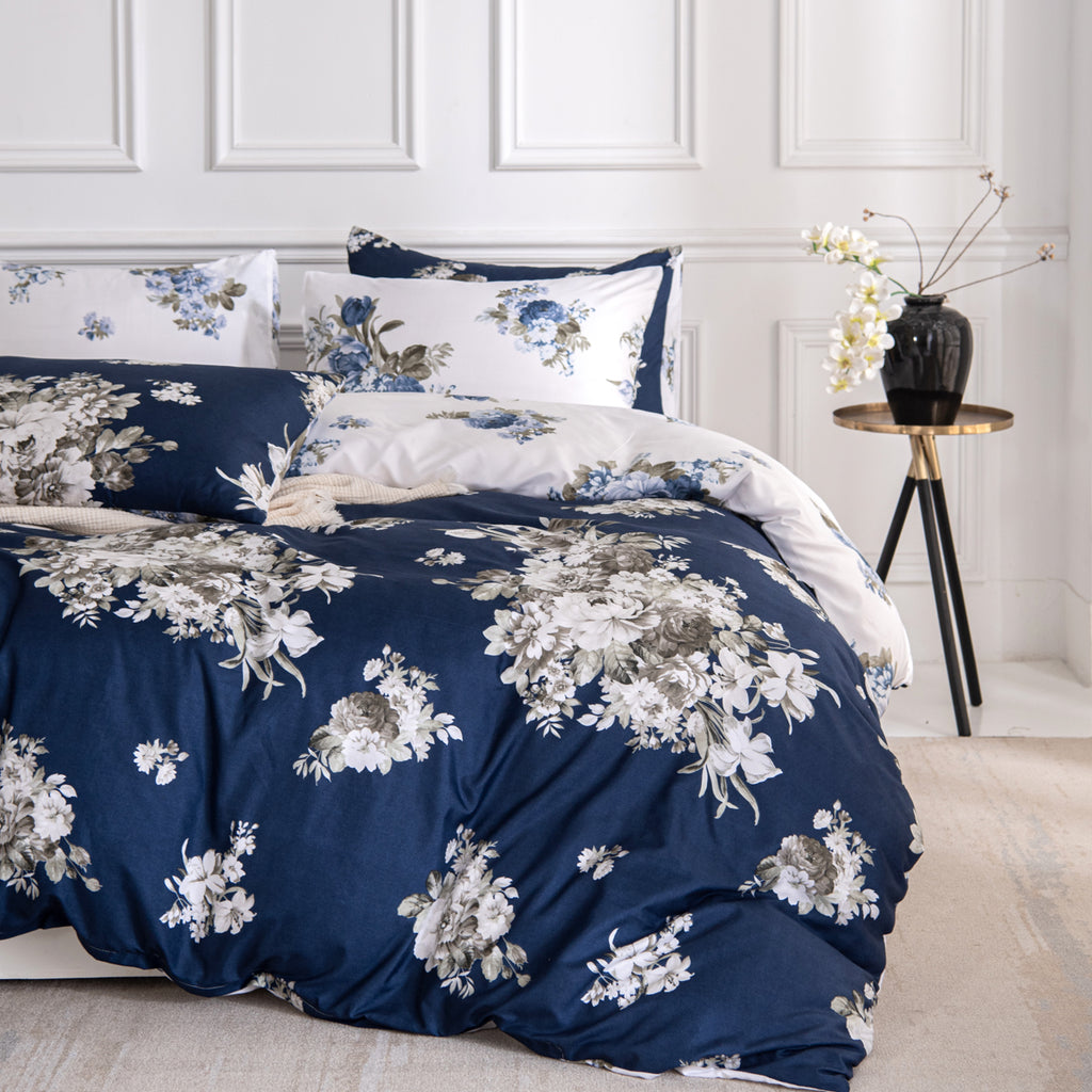 Cross Border AB Style Floral Imprimé Couvercle Couvercle Set Un frais et élégant