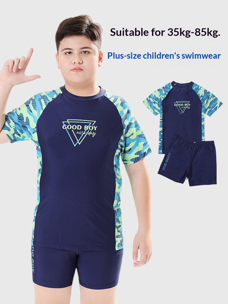 Maillots de bain pour enfants Garçons Big Children Split Fat Children's Big Children's Spring Natation