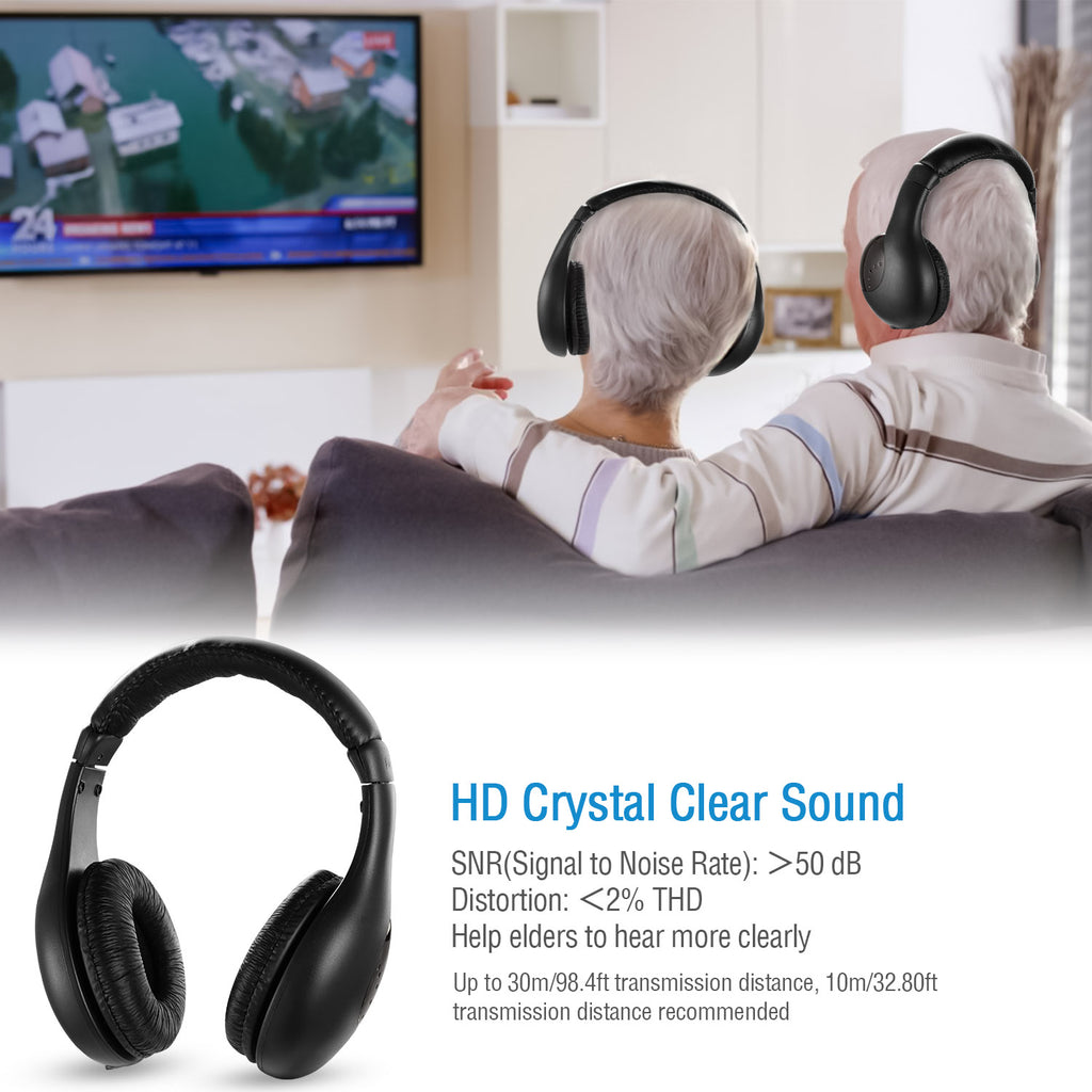 Casques RF sans fil HiFi sur écouteurs d'oreille Récepteur d'émetteur RF avec cabine en forme de MicY