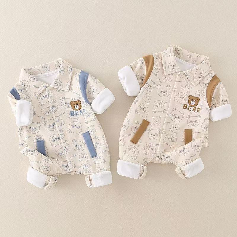 Bébés Vêtements de dessus d'automne à deux couches Baby Onesie