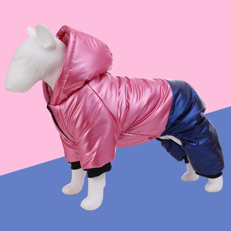 Vêtements pour animaux de compagnie imperméable à l'eau pour chien à quatre pattes en coton rembourré