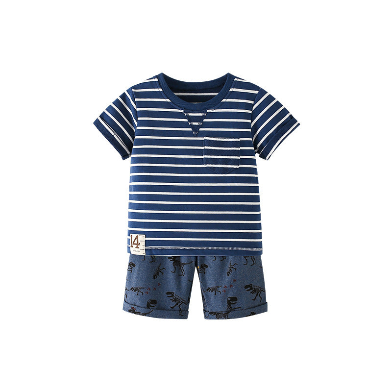 Fashionable Casual Short Deux-pièces Garçons Set